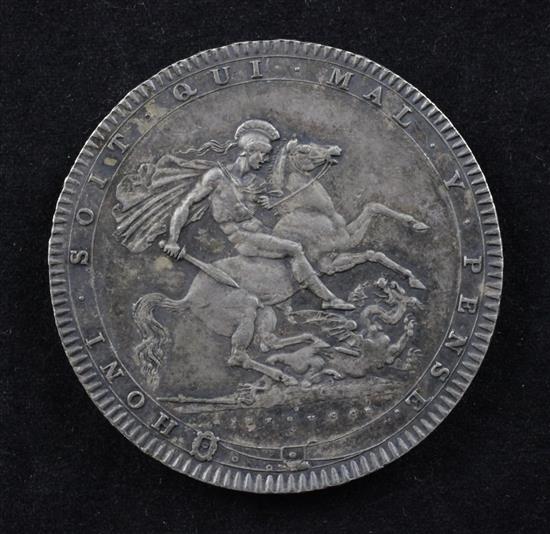 A George III 1820 silver crown LX,